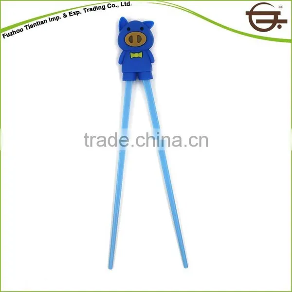 Unique Blue Cute Pig Portable Chopstick for Kid photo-2