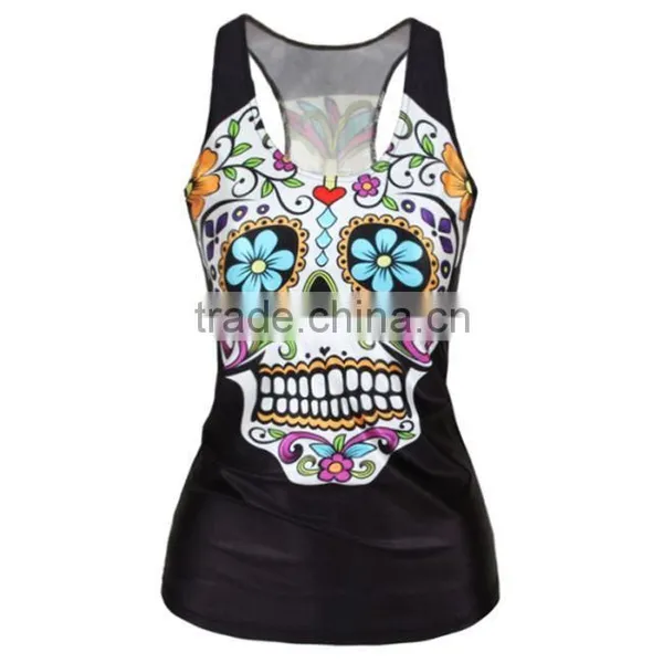 Wholesale Custom Cheapest Elastane Sublimation Tank Top