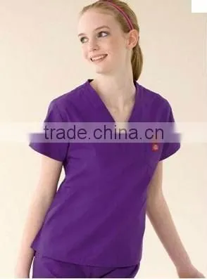 Wholesale Custom Made V-neck Scrub Top And Pants For Docter Wear BSOP-6517 photo-4