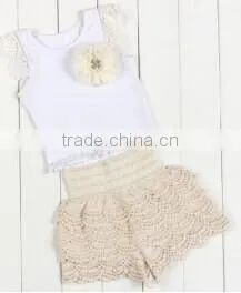2017 High Quantity Baby Spring/summer Outfits Lace Petti Set photo-2