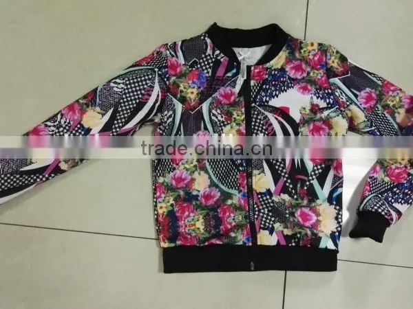 Yiwu Stocks Lots Girl's Fashion Long Sleeve Printed Jacket photo-2