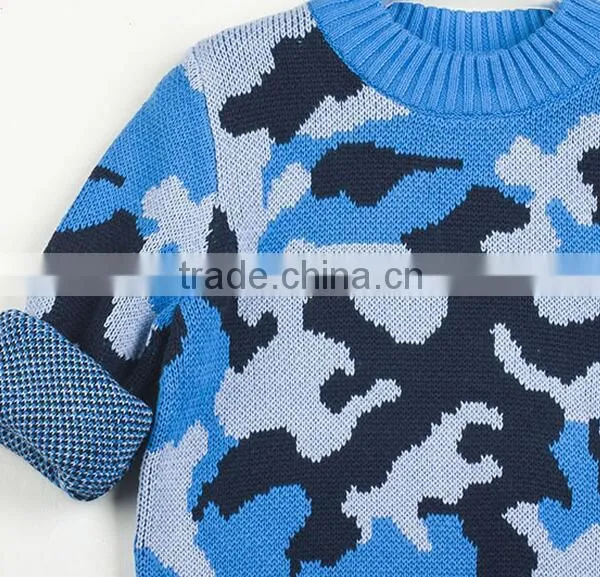 New Arrival Hand-made Sweater Design For Kid Wear Spring Children Clothes Camouflage photo-3