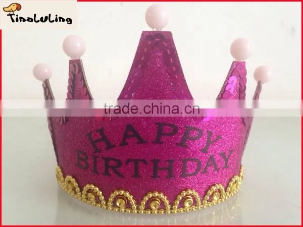 New Fashion Happy Birthday Hair Accessory Crown Hair Styling Tools Hair Ornaments With Light photo-5