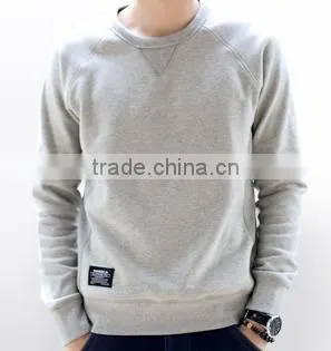 Customized Design Wholesale Mens Plain Comfort Warm Crewneck Pullover Fleece CVC80/20 Cheaper Hoodies/sweatshirt photo-2