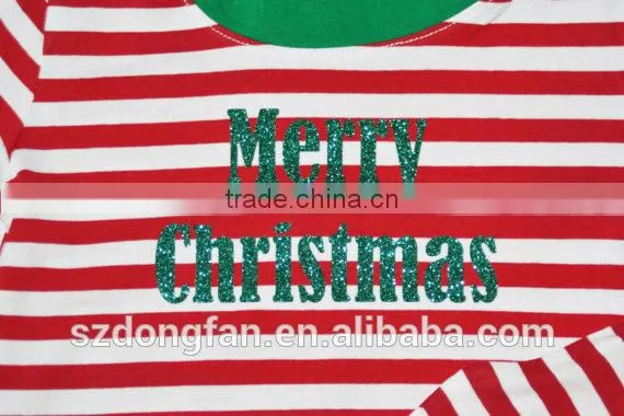 Newborn Baby Christmas Pajamas Red and White Stripe Set Unique Boy or Girl Names Monogram Personalized Sleepwear photo-3