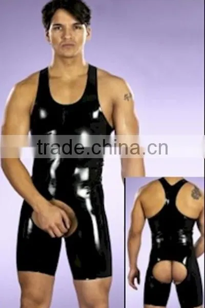 Wholsale Black Sexy Leather Catsuit for Woman With Zipper photo-3