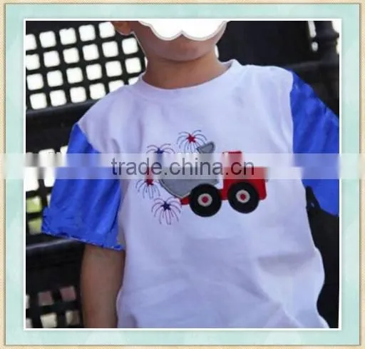 2017National Day Baby Boys O-neck Casual Short Seleeves T-shirt Simple Pattern Printer photo-2