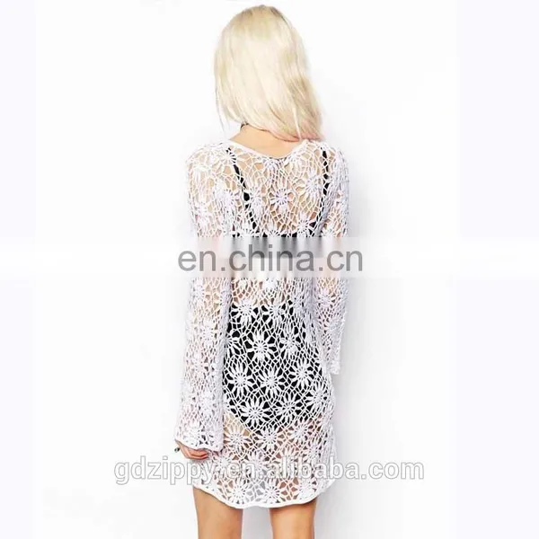 Women Clothing Crocheted Long Sleeve Dress for Women photo-3