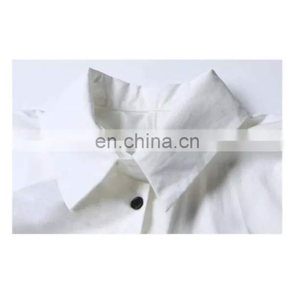 Wholesale Custom White Plain Ladies Office Shirt With 100% Cotton photo-4