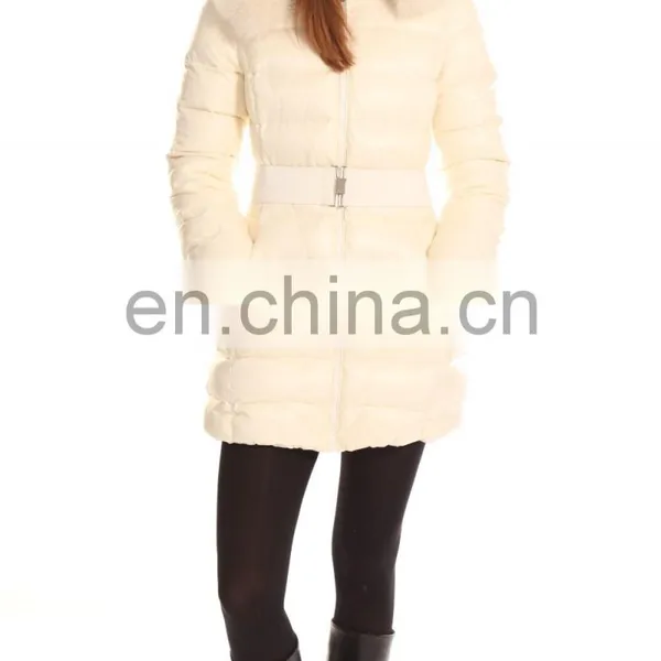 White Quality-Assured Long Down Jacket Women Winter photo-2