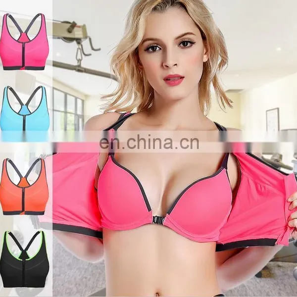 Wholesale GYM Women Zip Sport Bra & Racerback#WX0001 photo-4