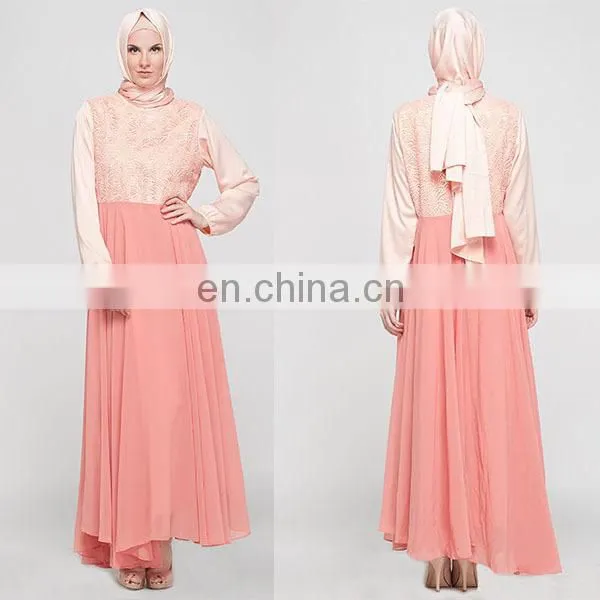 High Quality Chiffon Muslim Dress 2016 Latest Design Women Jubah Abaya Dubai photo-3
