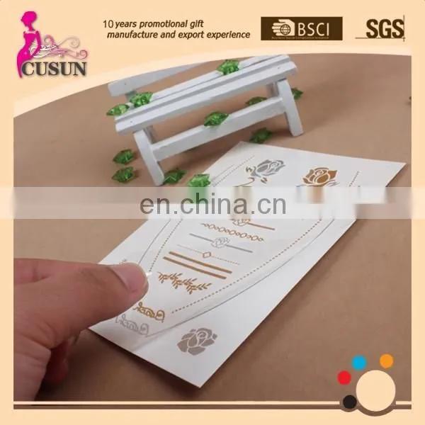 High Quality Flash Gold Temporary Metallic Tattoo photo-2