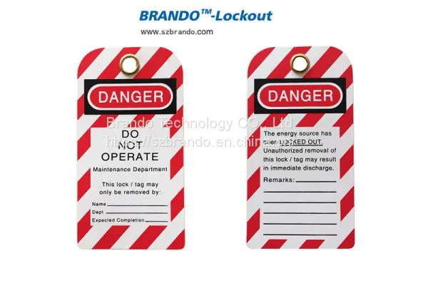 Safety Lockout Tagout PVC Padlock Label Safety Tag and Sign photo-2