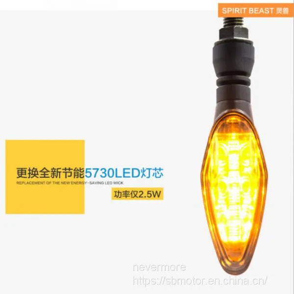 Spirit Beast Motorcycle Modified Turning Signals Light 2pcs/lot Waterproof LED Steering Light for GW250 ER101 L3 photo-2