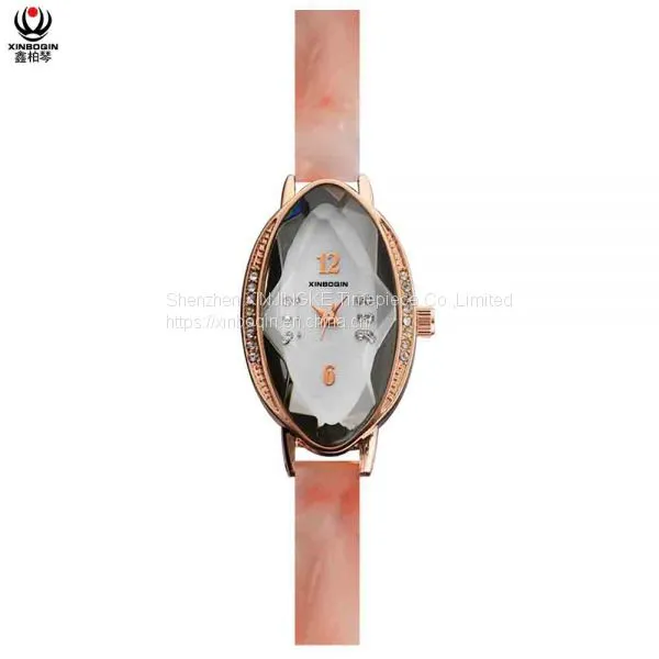 XINBOQIN Factory Custom LOGO Simple Style Fashion Business High Quanlity Women Original Quartz Acetate Watch photo-3