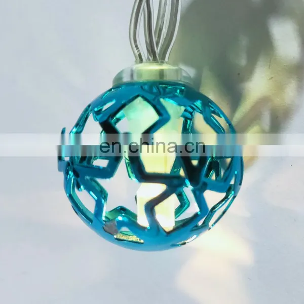10L Waterproof Led Iron Ball Night Ceiling Light Christmas Diwali Decoration Wall String Lights Indoor Garden Wall Home Lighting photo-3