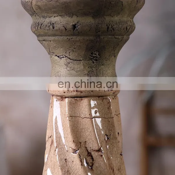 Wholesale Vintage Home Decoration Piece Hotel Custom Cheap Cement Antique Candle Stand Holders photo-3