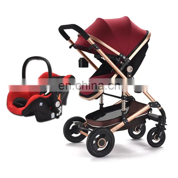 Hot Sale Baby Perambulator Stroller2018 Baby Pink Pushchairs Carseat Set photo-4