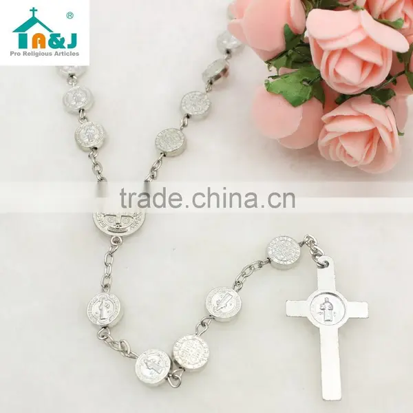 St. Benedict Metal Beads Rosary photo-3