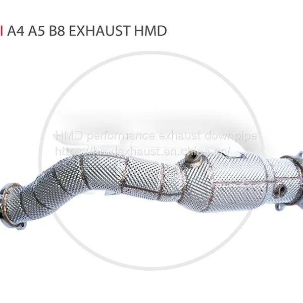 Exhaust Manifold Downpipe for Audi A4 A5 B8 Car Accessories With Catalytic Converter Header Catless Stainless Steel Pipes Whatsapp008613189999301 photo-2