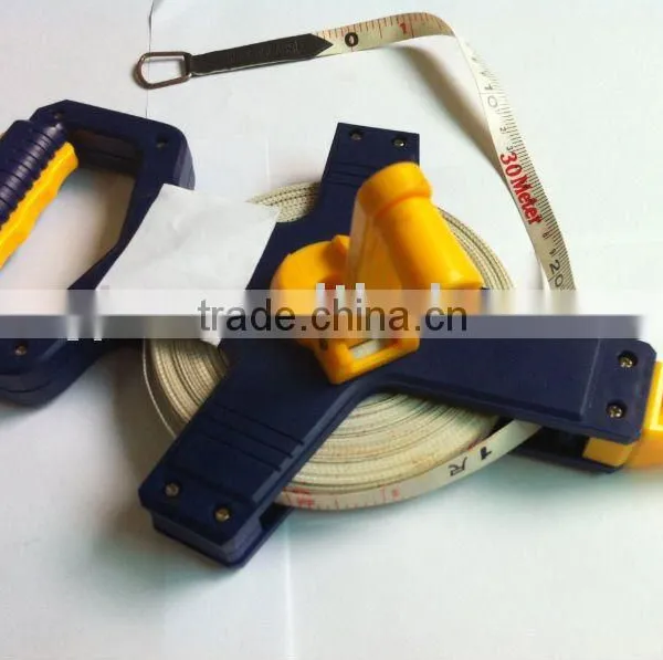 Long open reel fiberglass tape measure
