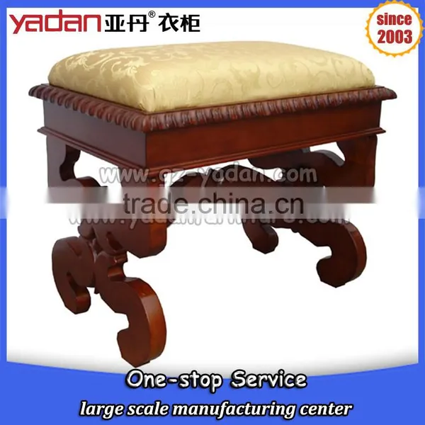 Antique Wooden Dresser Stool Bedroom Stool for Home/hotel Use photo-4