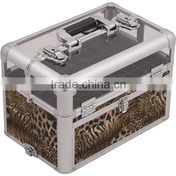 Nail Case Polish Organizer Professional, 54 Bottle Capacity, Clear View Acrylic Top With Shoulder Strap,Beauty Nail Makeup Case photo-2