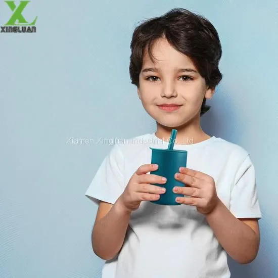 Silicone Baby Straw Cup Customized Print Logo Infant Feeding Products Mug photo-2
