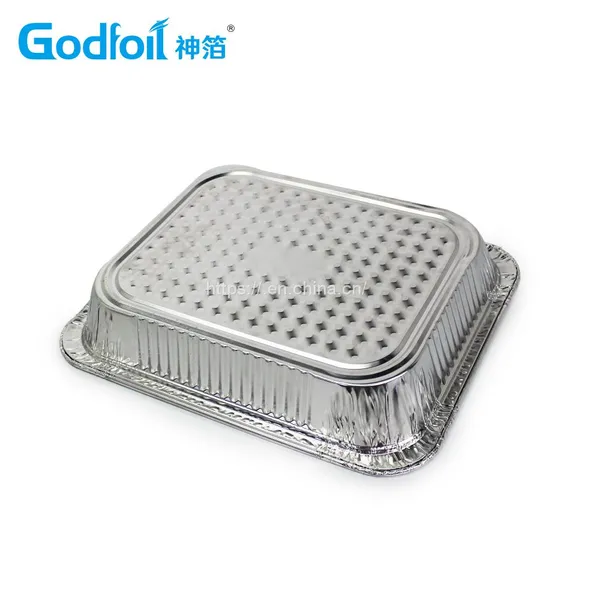 Rectanglar Aluminum Foil Container Wrinkle Wall Container photo-3