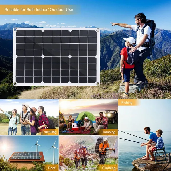 Single Crystal Silicon 20W Photovoltaic Solar Panel for Outdoor Car, Yacht, Mobile Phone Applications photo-2