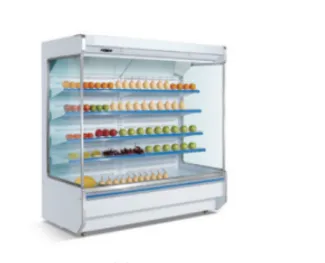 Shopping Mall Fresh Supermarket Vegetables and Meat Food Low Temperature Refrigerated Display Cabinet