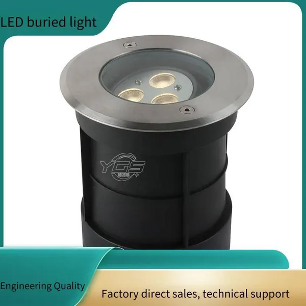 Led 304 Stainless Steel Round In-ground Lights, 6w Waterproof, Single-color Constant Brightness, 6w Flood-resistant With 512 Full-color Dmx Control photo-5