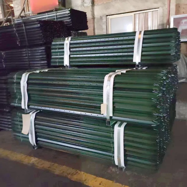 American Steel Galvanized/Green Studded Farm Fence T Post 6 ft photo-6