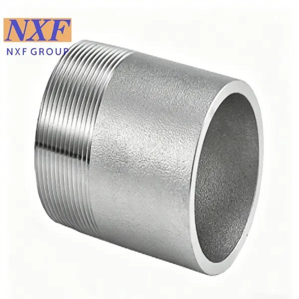 NXF UNS S3040 304/1.4301 OD DN6-DN1200 Pressure 3000-9000lb Stainless Steel Forging Fitting Thread Fitting Toe/Tbe Nipple