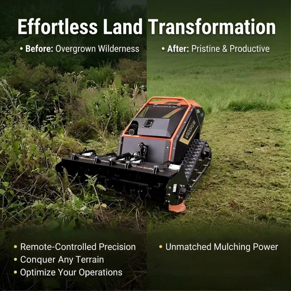 Vigorun MTSK1000 Lawn Mower Crawler Self-Locking Worm Gear Safety China Automatic Grass Cutter Robot