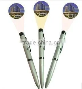 Aluminum Led Customed Logo Projector Pen Light to Promotion Led Ballpoint Projector Pen Light With Halloween photo-2