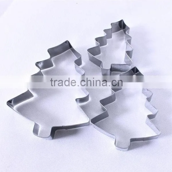 YangJiang Factory Manufature High Quality 3pcs Christmas Shape Stainless Steel Baking Cutters Molds photo-2