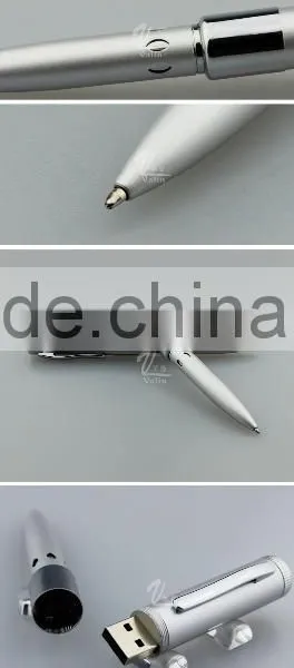 2016 Valin Blue USB Disk Metal Ball Pen 8gb, 16gb, 32gb, 64gb photo-3