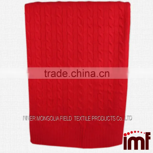 Chinese Knitted Cashmere Blanket Merino Wool Blanket Factory photo-3