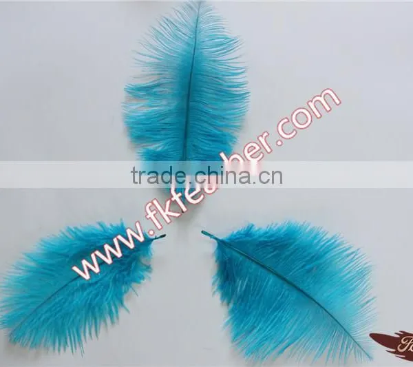 Natural Craft Ostrich Feather Fabric And Blue Decoration Ostrich Feather Coat photo-6