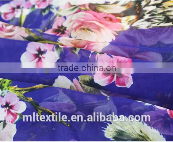 2016 New China Supplier Garments Printed Dyed Silk Chiffon Fabric photo-6