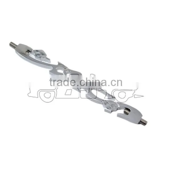 BJ-SL288-04 High Quality Chrome Billet Aluminum Motorcycle Shifter Rod Skull photo-3