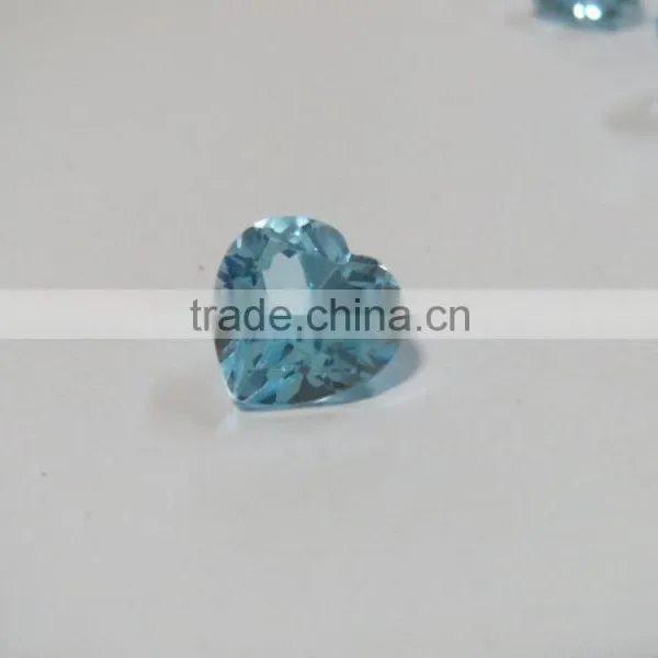 Blue Topaz Heart Cut 9mm Loose Gemstones photo-4
