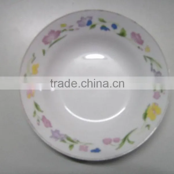 Mid East Hot Design Ceramic Deep Cut Edge Plate With Flower/lowest Price Soup Plate photo-4