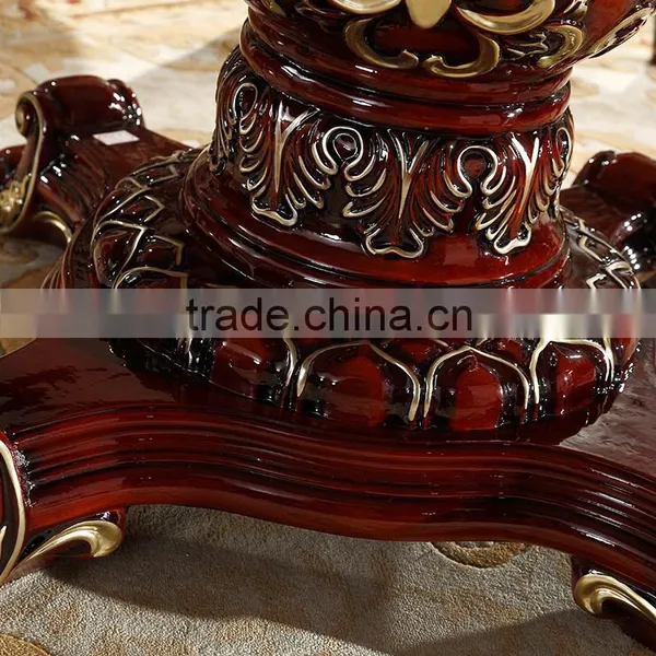 Luxury European French Style Wooden Round Classic Dining Table Quality Choice photo-6