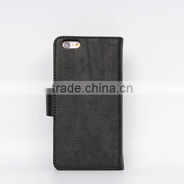 Personalized Mobile Phone Wallet Card Holder Leather Case for i6 Plus photo-3