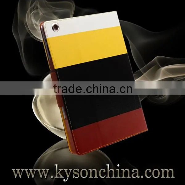 Colorful Strips Pattern pu Leather Shockproof Tablet Case, for Ipad Smart Case Made in China photo-3
