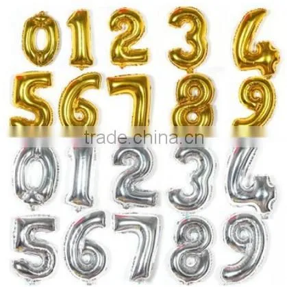 Wholesale Number Foil Balloon Print Balloon Party Supplies photo-3