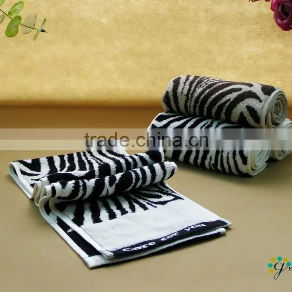 Black and White Striped Bath Towel photo-6